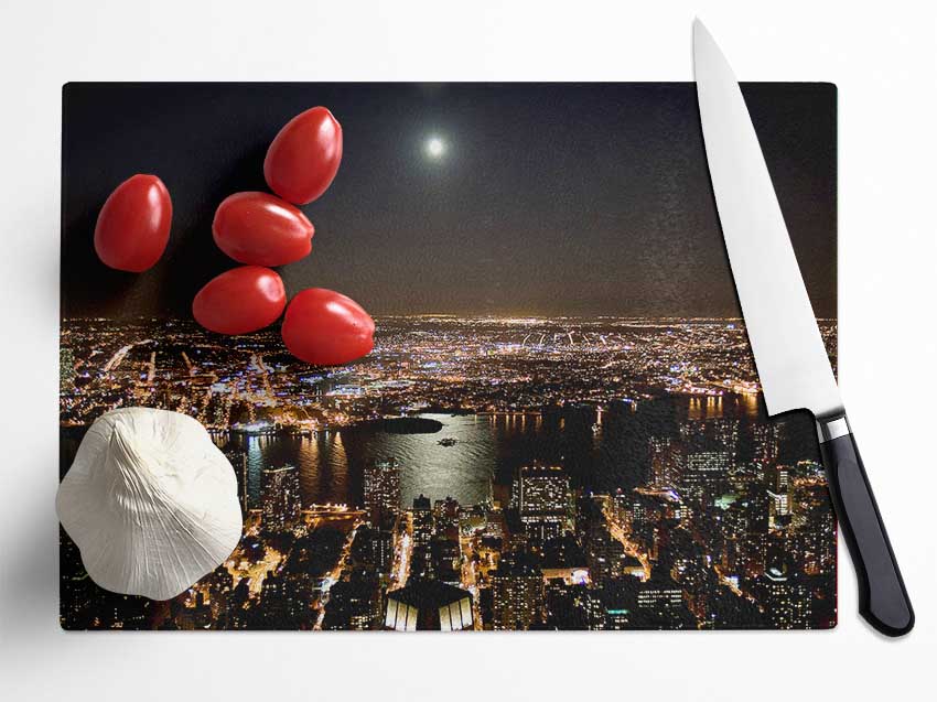 City Harbour Moonlight Glass Chopping Board