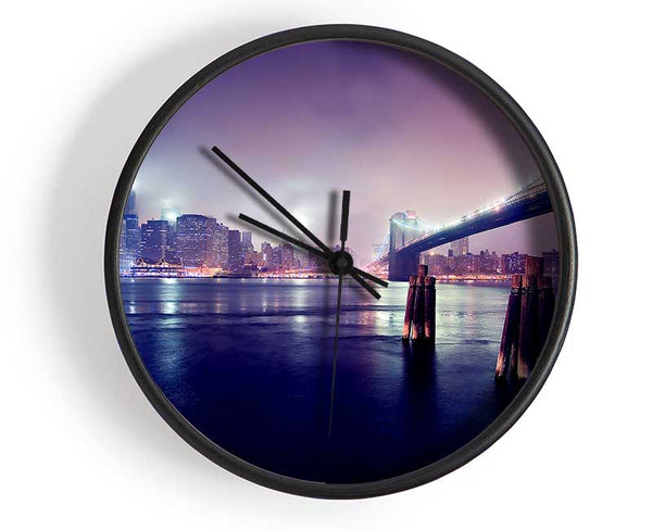 City Nights Lights Clock - Wallart-Direct UK