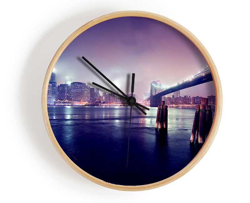 City Nights Lights Clock - Wallart-Direct UK