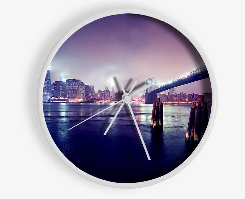 City Nights Lights Clock - Wallart-Direct UK