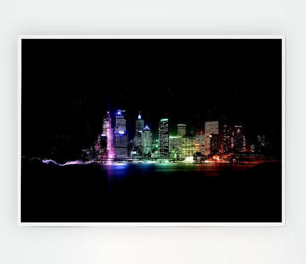 City Of Lights Print Poster Wall Art