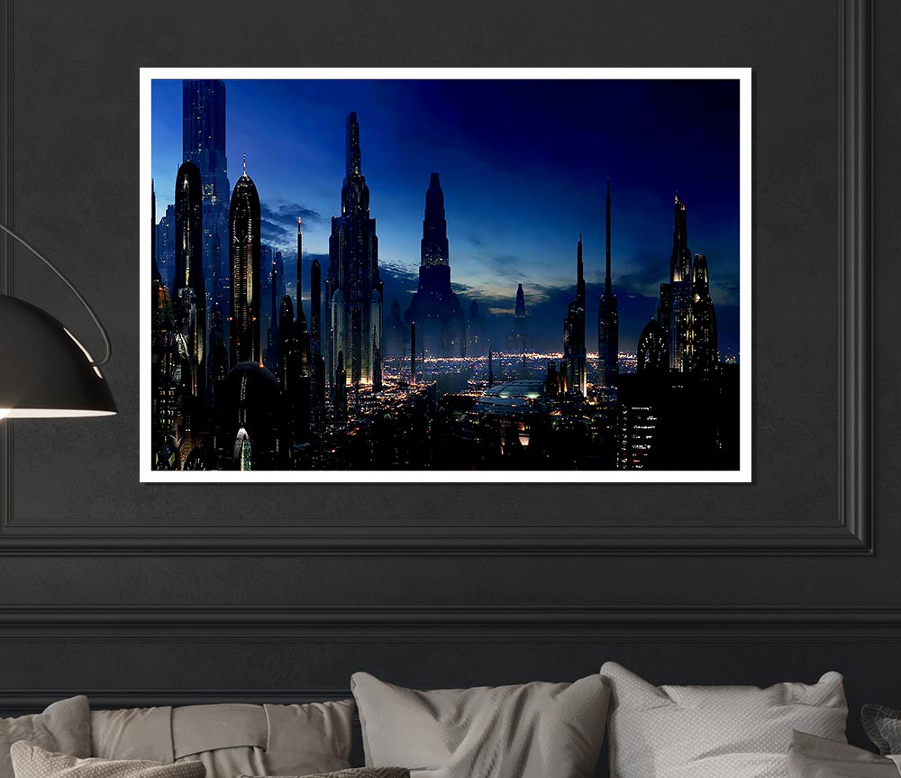 City Of The Future Print Poster Wall Art