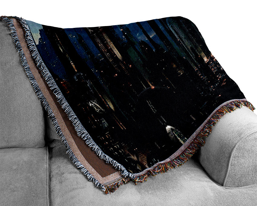 City Of The Future Woven Blanket