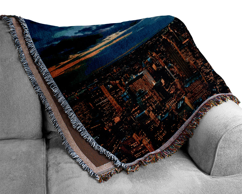 City Of The Golden Sun Woven Blanket