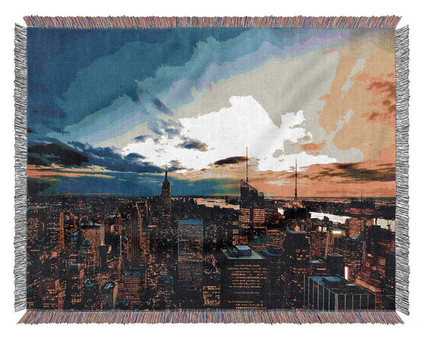 City Of The Golden Sun Woven Blanket