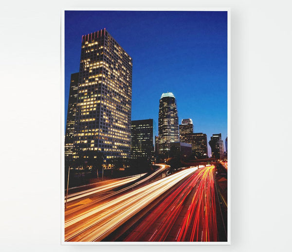 City On The Move Print Poster Wall Art