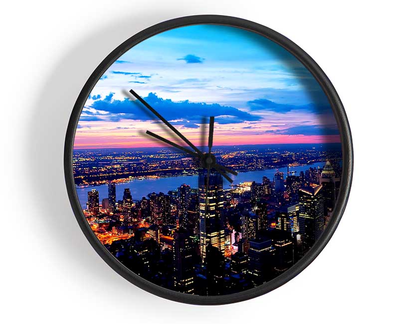 City River Flows Clock - Wallart-Direct UK