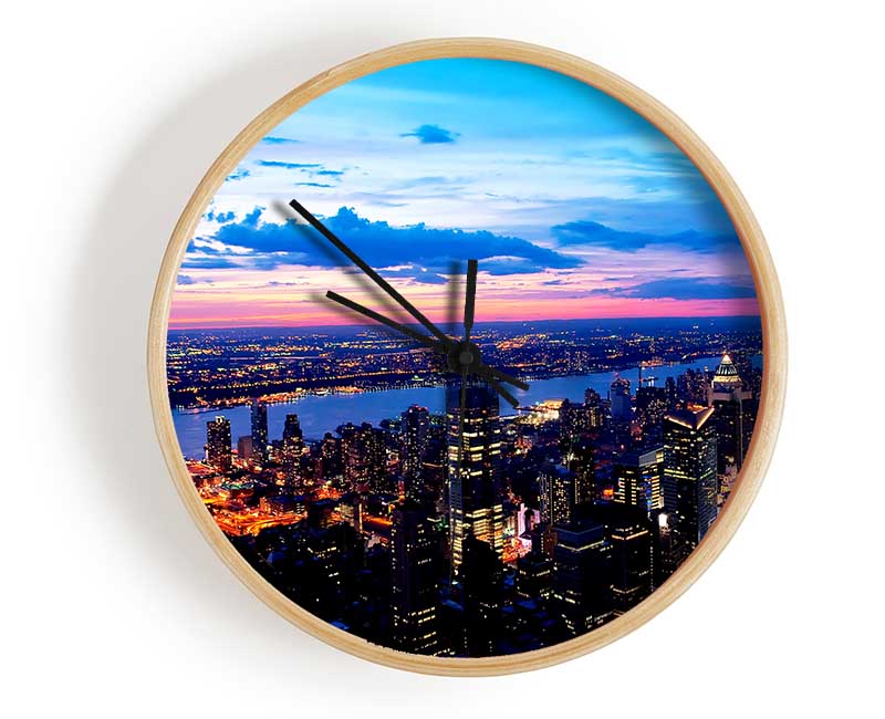 City River Flows Clock - Wallart-Direct UK