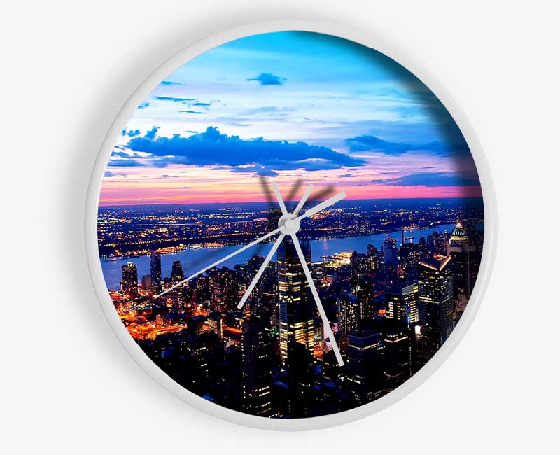 City River Flows Clock - Wallart-Direct UK