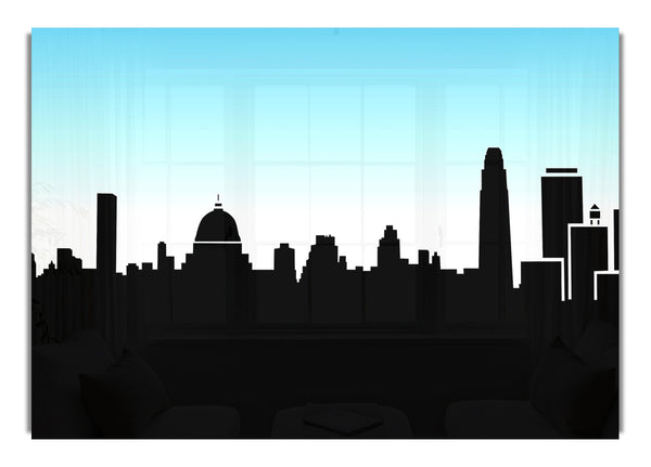 Stadt Skyline Silhouette Cartoon