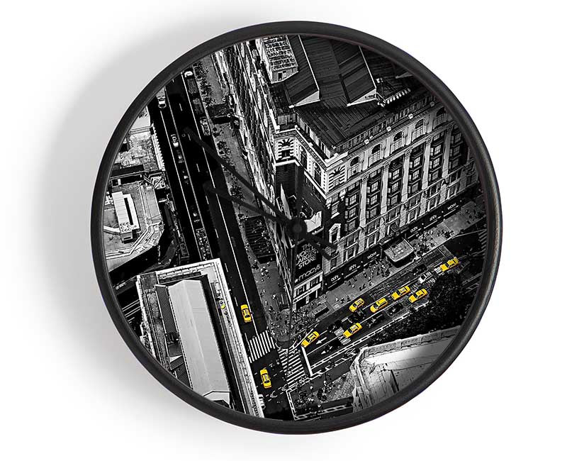 New York City Streets From Above Clock - Wallart-Direct UK