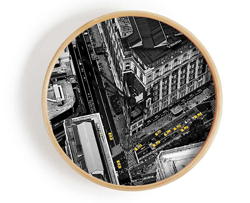 New York City Streets From Above Clock - Wallart-Direct UK