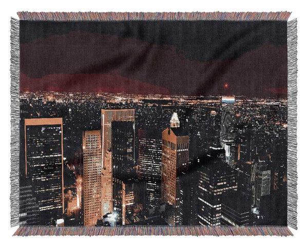 City That Never Sleeps Woven Blanket