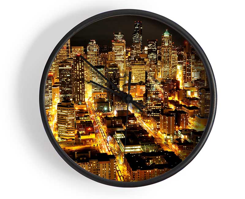 Citylights Clock - Wallart-Direct UK