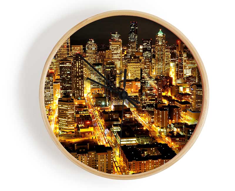 Citylights Clock - Wallart-Direct UK