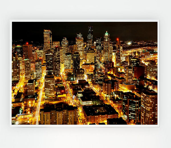 Citylights Print Poster Wall Art