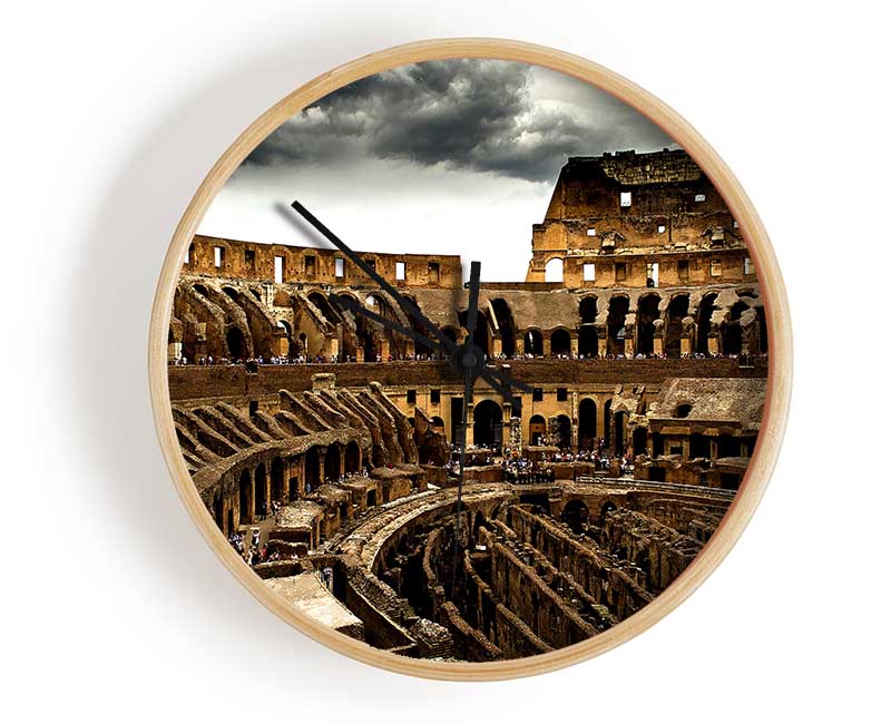 Cloudy Colosseum Clock - Wallart-Direct UK