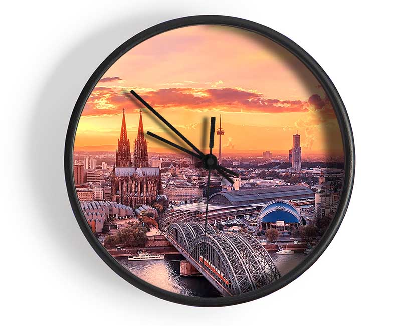 Cologne City Clock - Wallart-Direct UK