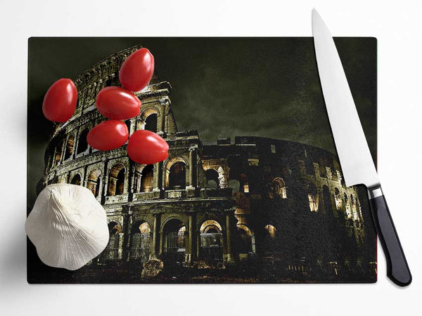 Colosseum Roman Architecture Glass Chopping Board