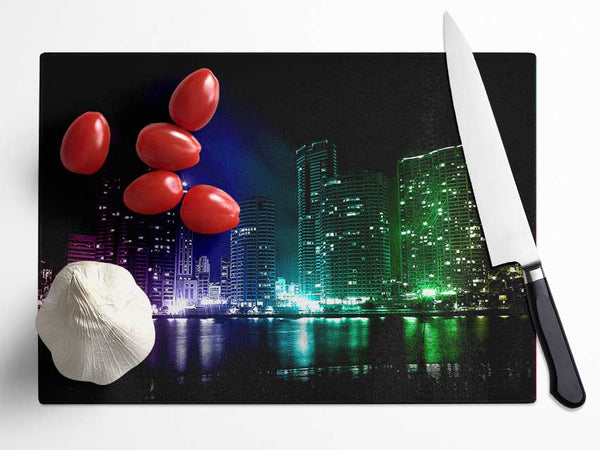 Creative City Lights Glass Chopping Board