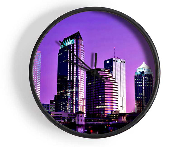 Detroit Skyline Clock - Wallart-Direct UK