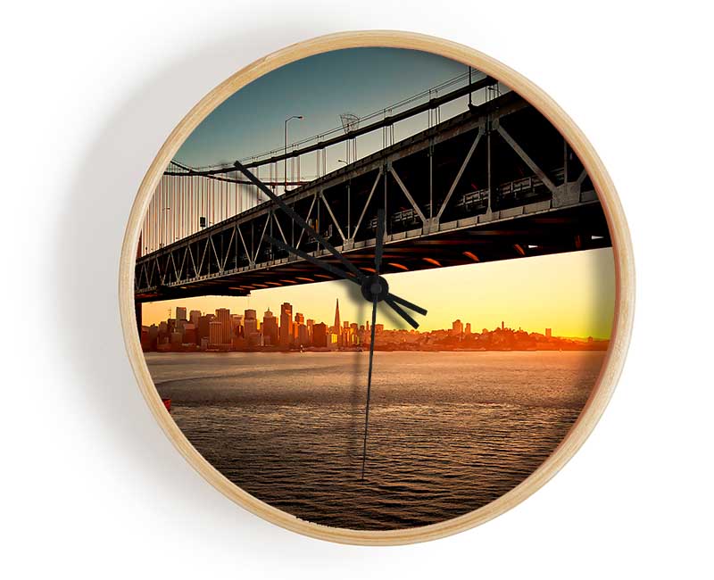 Downtown Bay Bridge Clock - Wallart-Direct UK