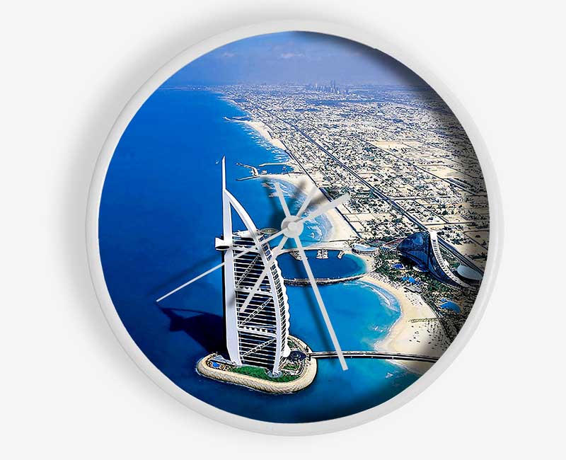 Dubai Beach Front Clock - Wallart-Direct UK