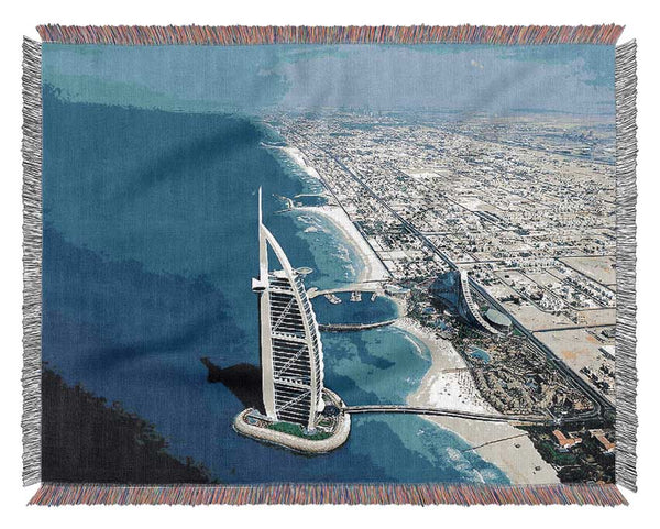 Dubai Beach Front Woven Blanket