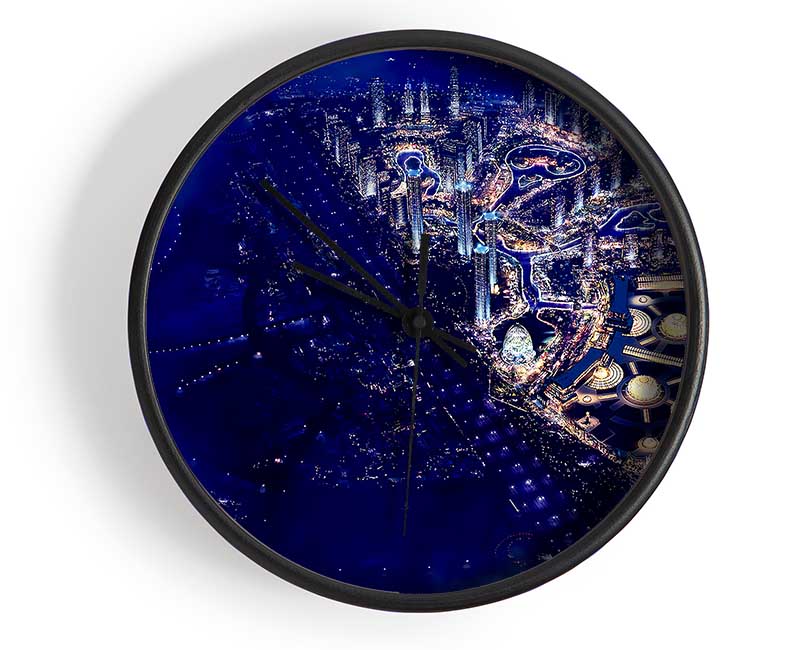 Dubai Blue Nights Clock - Wallart-Direct UK