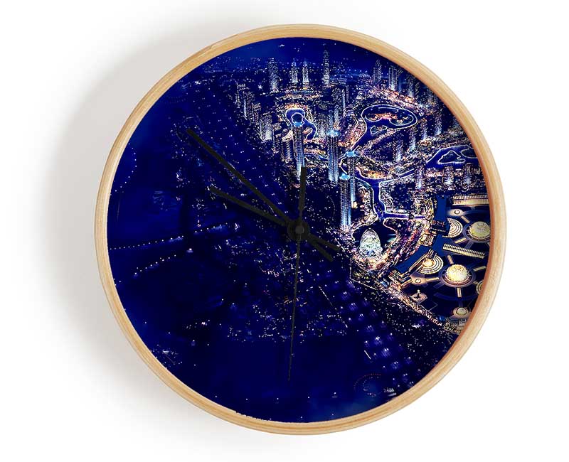 Dubai Blue Nights Clock - Wallart-Direct UK