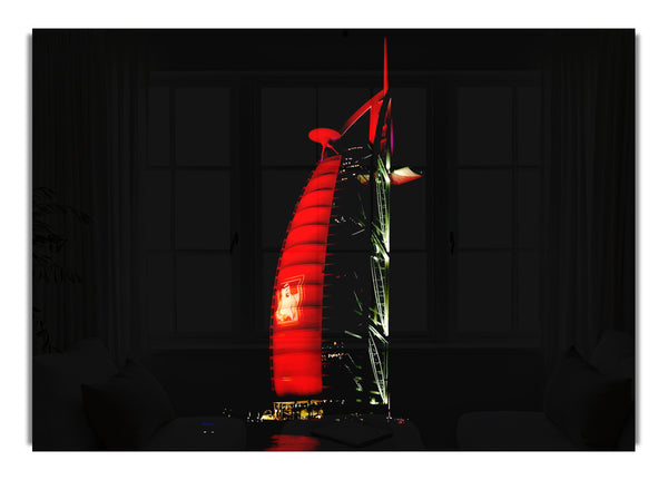 Dubai Gebäude Rot