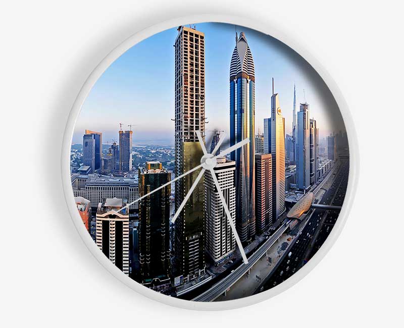 Dubai Building Blocks Clock - Wallart-Direct UK