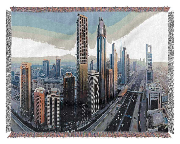 Dubai Building Blocks Woven Blanket