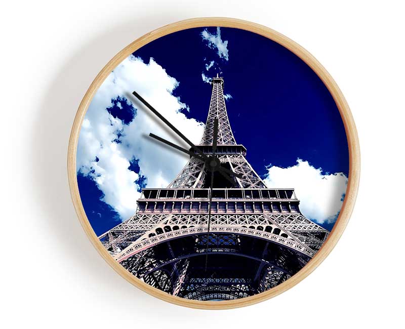 Eiffel Tower Bottom Up View Clock - Wallart-Direct UK