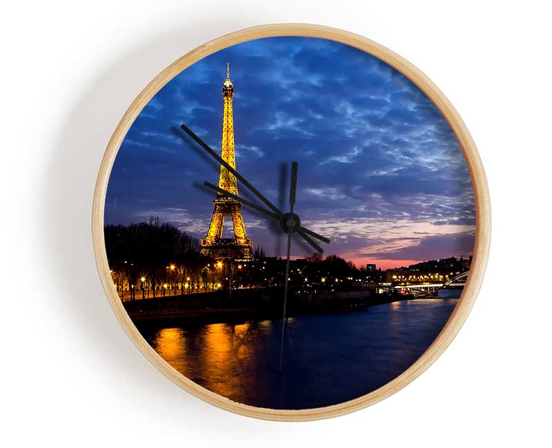 Eiffel Tower Paris France Clock - Wallart-Direct UK