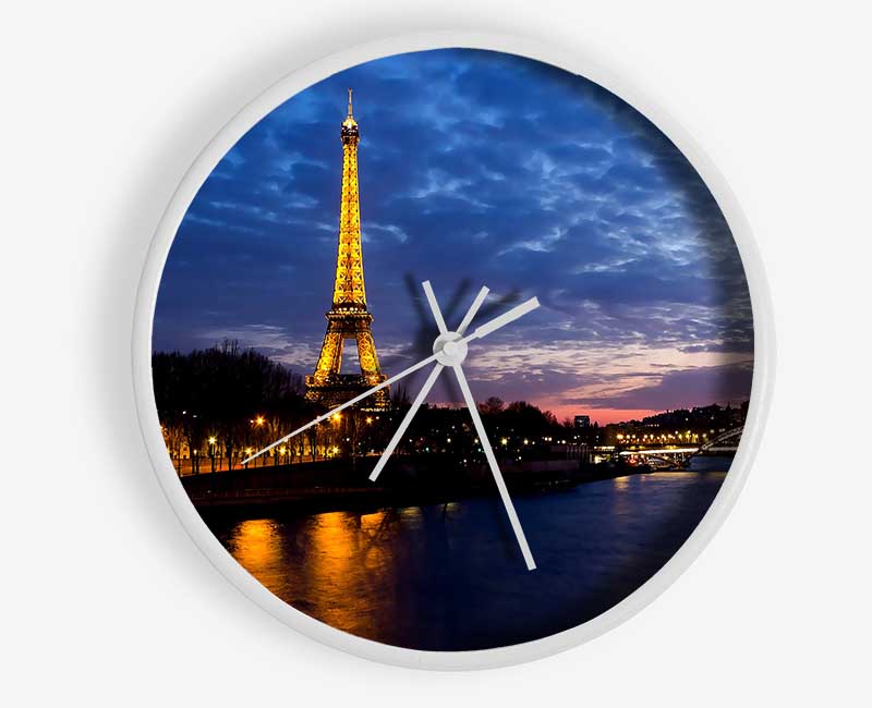 Eiffel Tower Paris France Clock - Wallart-Direct UK