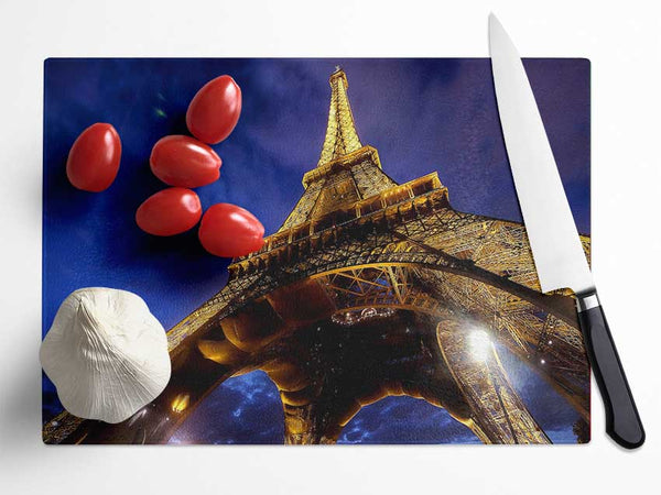 Eiffel Tower Paris France Europe Glass Chopping Board