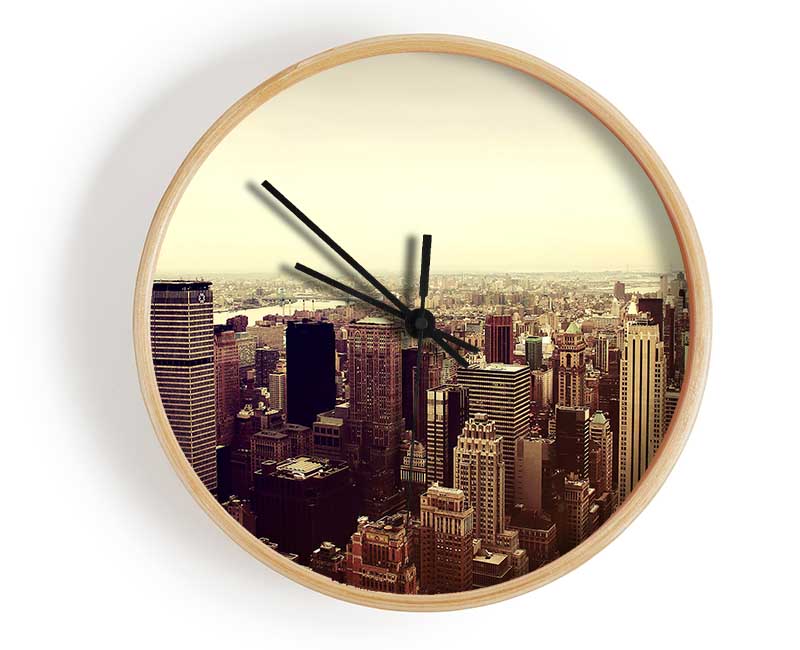 Empire State Building Retro Clock - Wallart-Direct UK