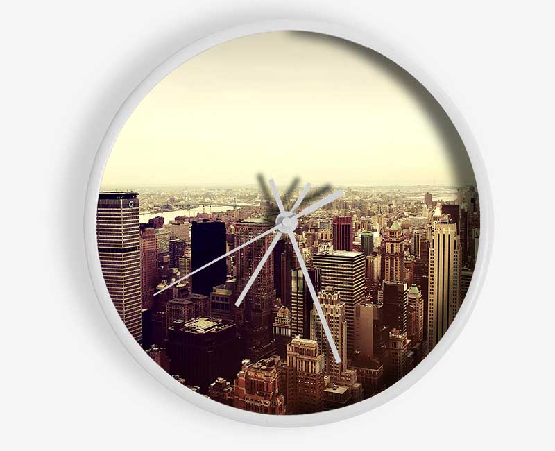 Empire State Building Retro Clock - Wallart-Direct UK