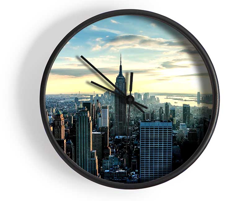 Empire State Building At Sunrise Clock - Wallart-Direct UK