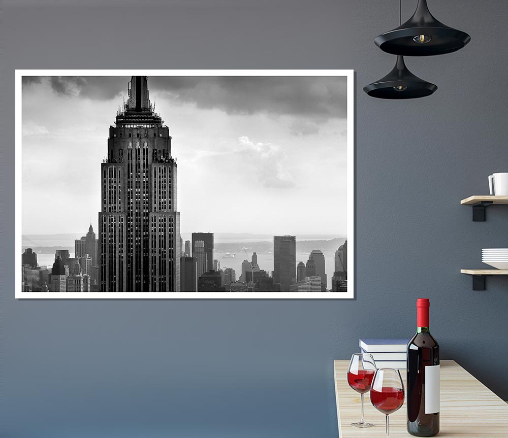 Empire State Building B N W Print Poster Wall Art