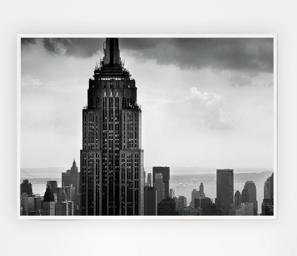 Empire State Building B N W Print Poster Wall Art