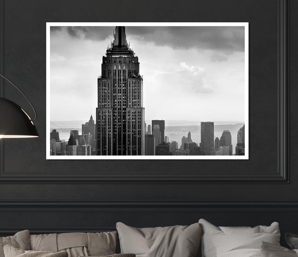 Empire State Building B N W Print Poster Wall Art