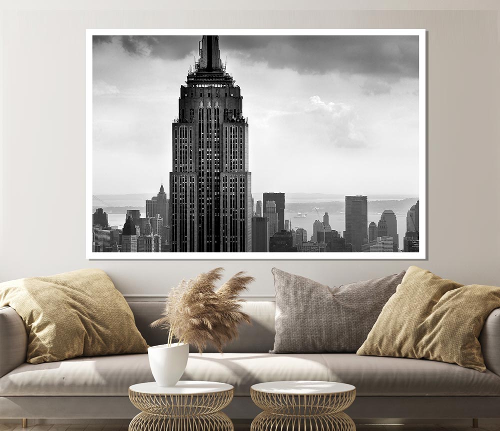 Empire State Building B N W Print Poster Wall Art