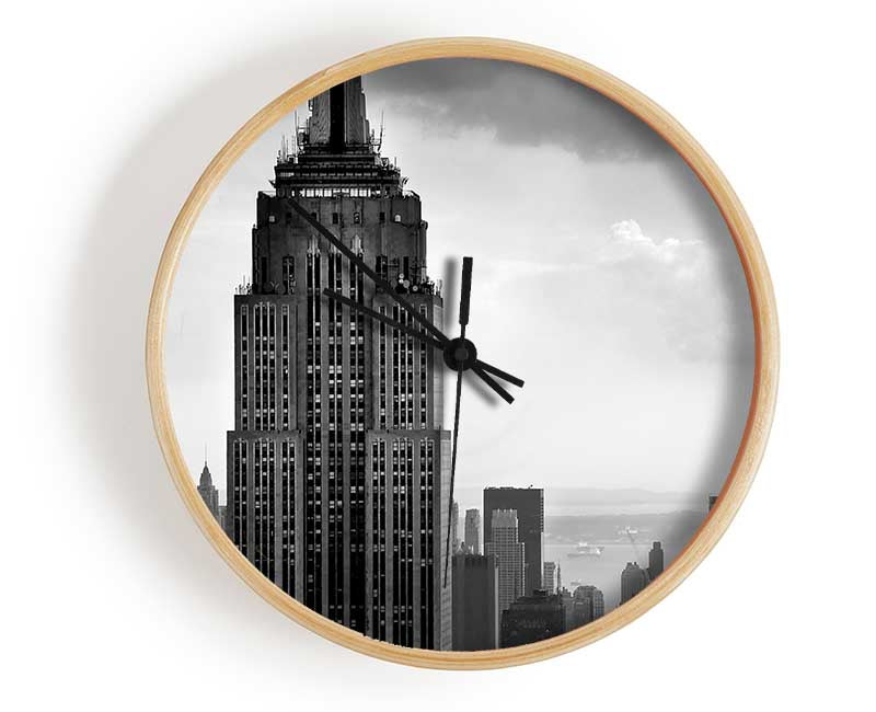 Empire State Building B n W Clock - Wallart-Direct UK