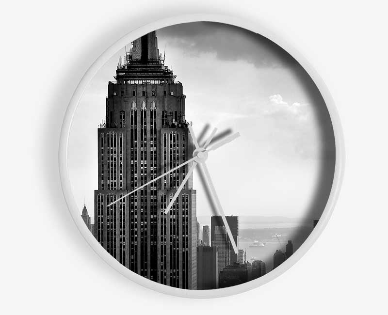 Empire State Building B n W Clock - Wallart-Direct UK