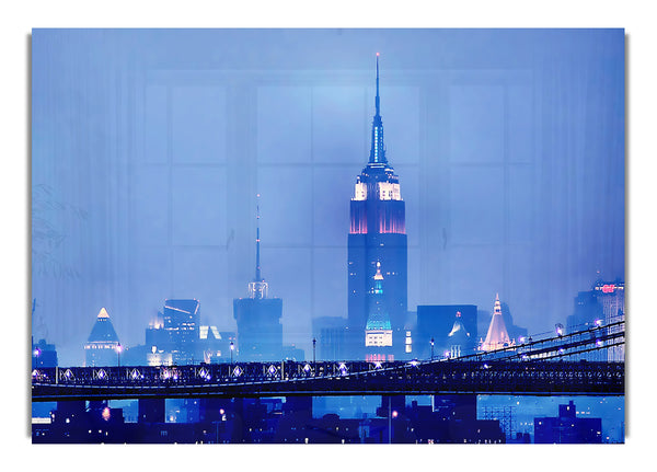 Empire State Building Blaue Nacht