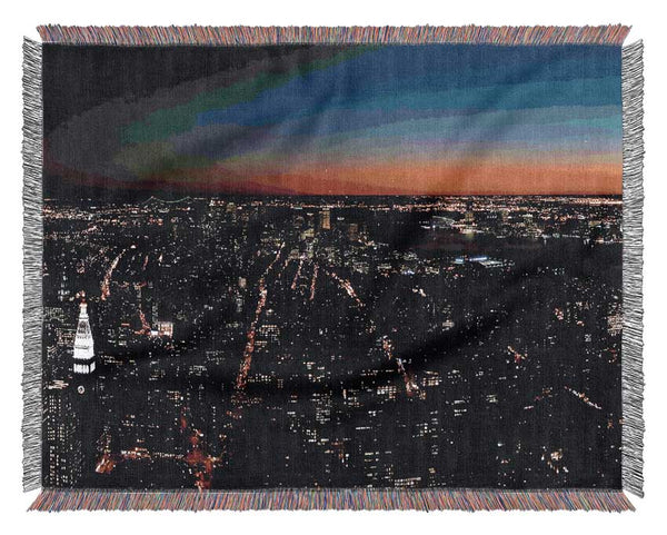 Empire State Building Glow Woven Blanket