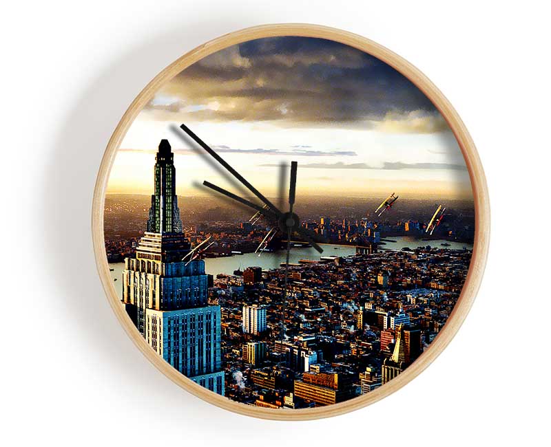 Empire State Building View Clock - Wallart-Direct UK