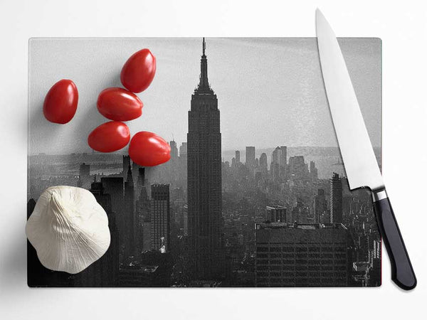 Empire State Building B n W Morning Glass Chopping Board